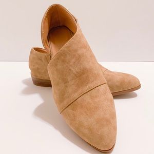 Tan cut out booties